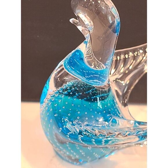 Vintage Mid Century FM Konstglas Style Glass Bird Controlled Bubbles Art Glass - Picture 6 of 15